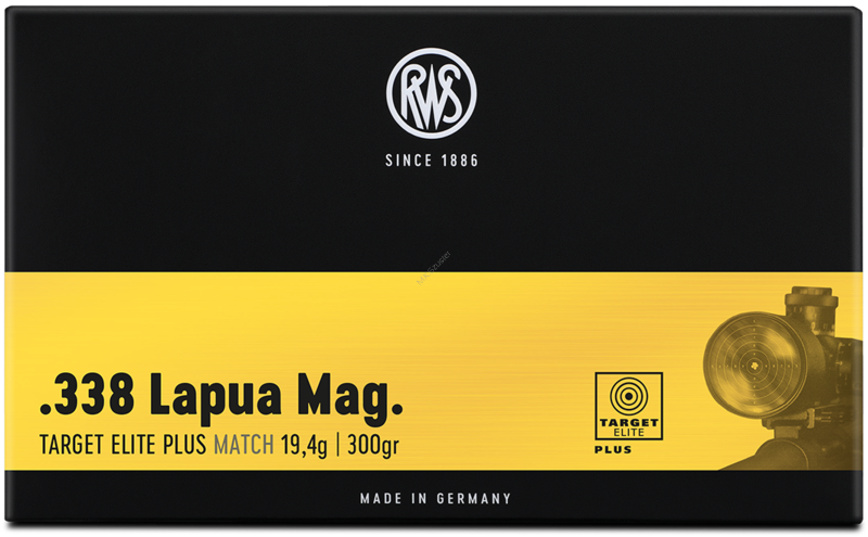 RWS .338 Lapua Mag. 19,4 g Target Elite Plus ( 20 sztuk )