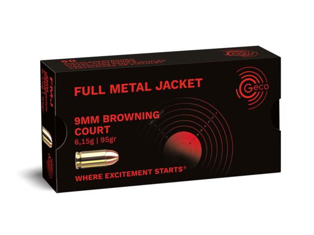 Geco 9mm Browning Short FMJ ( 50 szt )